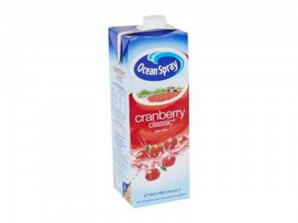One litre of ocean spray cranberry classic juice