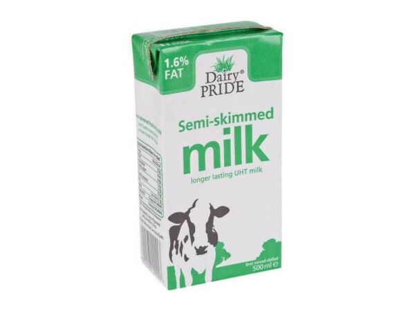 500ml of Dairy Pride semi-skimmed milk