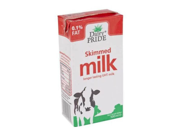 500ml of Dairy Pride Skimmed milk