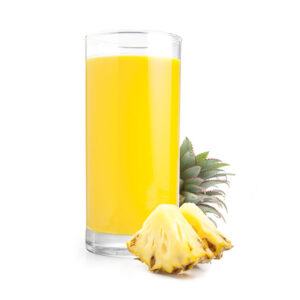 Tall glass of pineapple juice