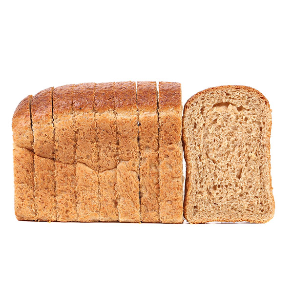 Nine slices of brown bread