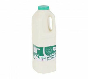 One litre of semi skimmed milk