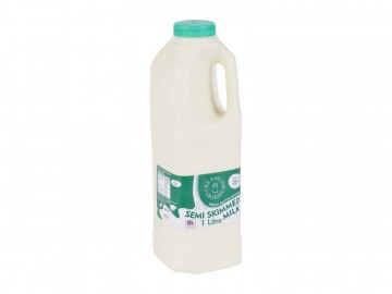 One litre of semi skimmed milk