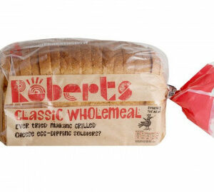 Loaf of Roberts Classic Wholemeal sliced bread