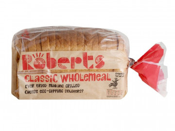 Loaf of Roberts Classic Wholemeal sliced bread