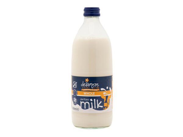 500ml of Delamere sterilised whole milk