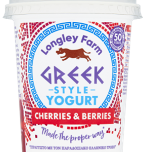 Longley Farm Greek Style yogurt with cherries and berries